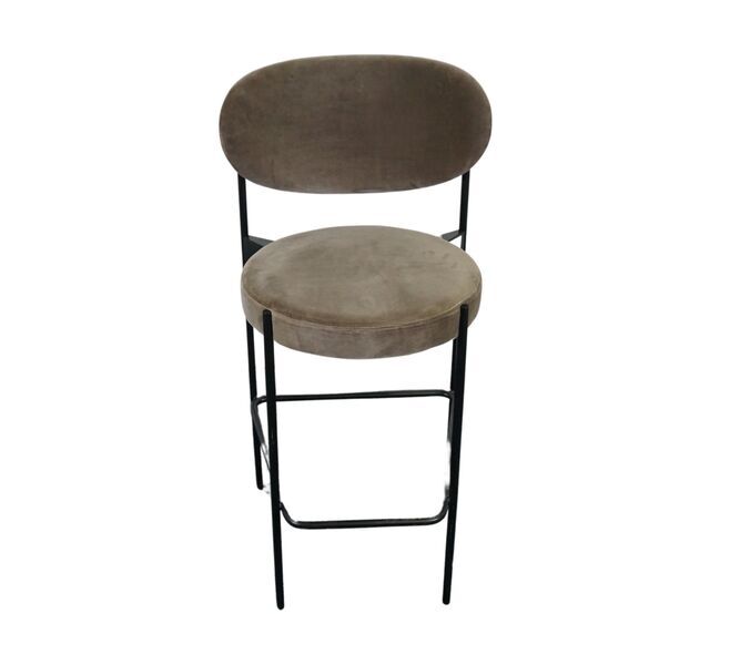 Series 430 stool velvet Taupe | Taupe, image 2 of 4