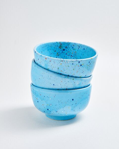 set 2x Party mini mini Schüssel Ceramic handcrafted | blue, image 1 of 4