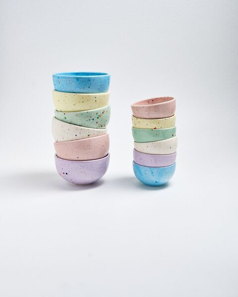 set 2x Party mini mini Schüssel Ceramic handcrafted | blue, image 4 of 4