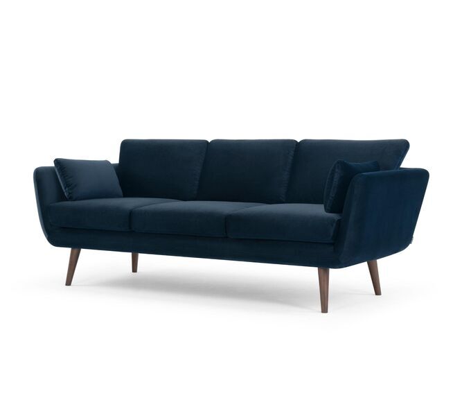 Sigrid sofa 3-seater velour Lux Navy | dark blue, image 1 of 5