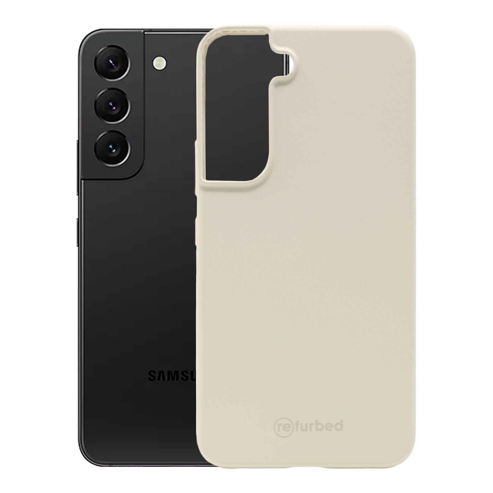 Silikon Telefonhülle Samsung Galaxy S22 5G steinweiß