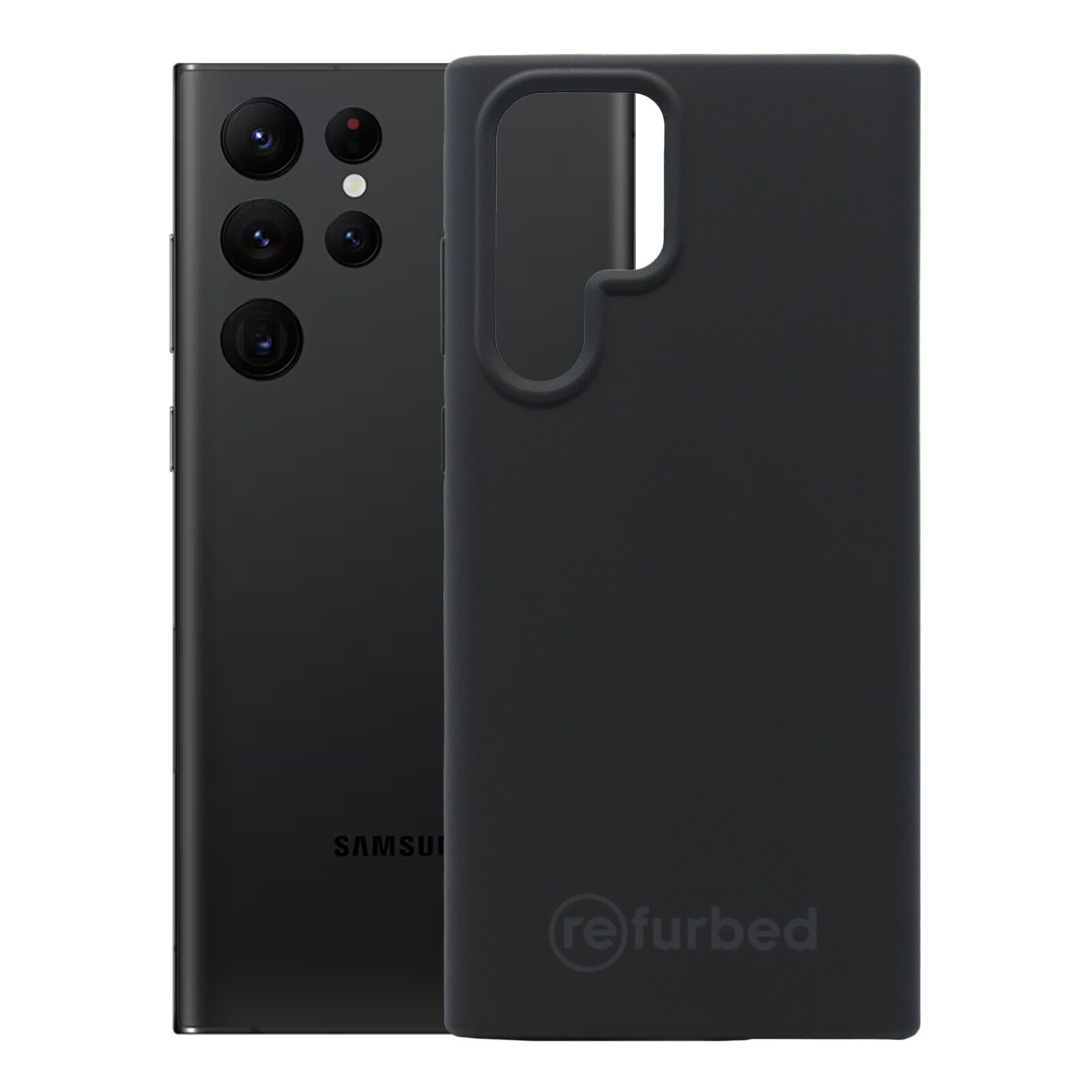 Silikon Telefonhülle Samsung Galaxy S22 Ultra 5G schwarz