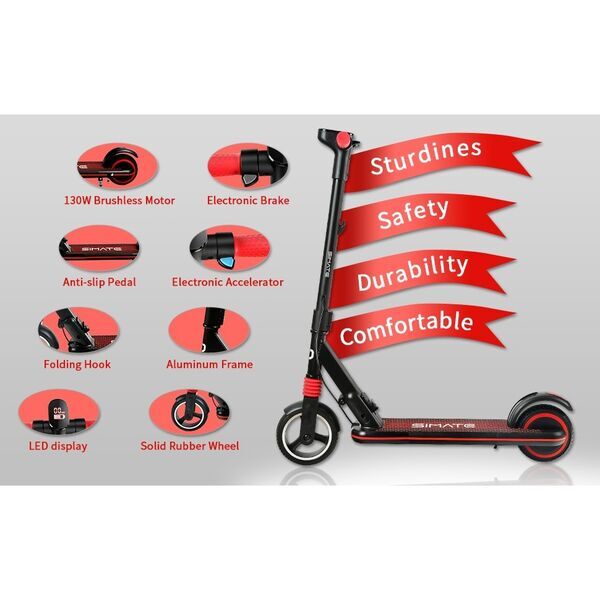 Simate S3 E-Scooter | black | 14 km/h 3
