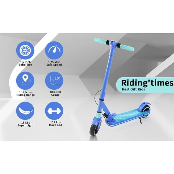 Simate S3 E-Scooter | blue | 14 km/h 3