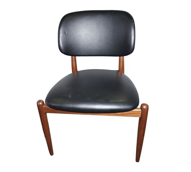 Slow Stuhl leather walnut wood black | black, image 3 of 4