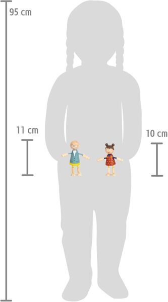 Small Foot Biegepuppen Familie | večbarven 3