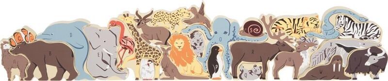 Small Foot Buchstabenpuzzle Tiere | многоцветен 1