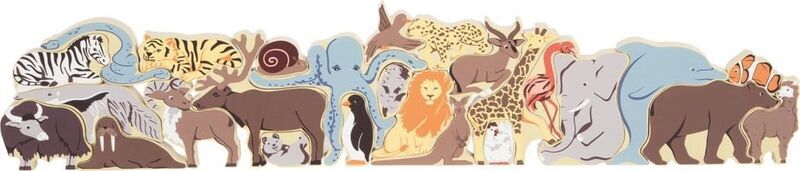 Small Foot Buchstabenpuzzle Tiere | многоцветен 2