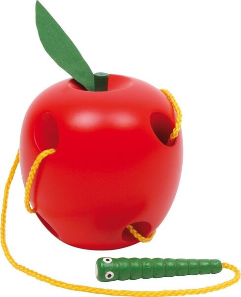Small Foot Fädelspiel Apfel et Wurm | rouge 1