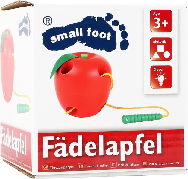 Small Foot Fädelspiel Apfel et Wurm | rouge 2