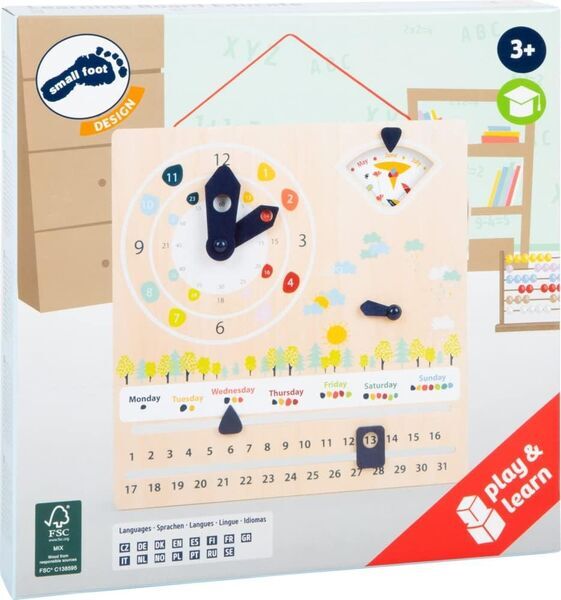 Small Foot Lernuhr mit Kalender Educate | multicolore 1
