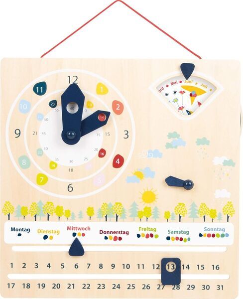 Small Foot Lernuhr mit Kalender Educate | multicolore 2
