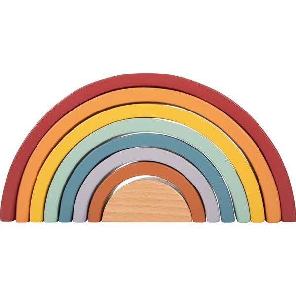 Small Foot Montessori Holzbausteine Regenbogen | mehrfarbig 2