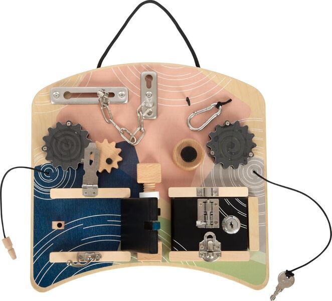 Small Foot Motorikbrett Schlösser Un Rotation | Daudzkrāsains 1