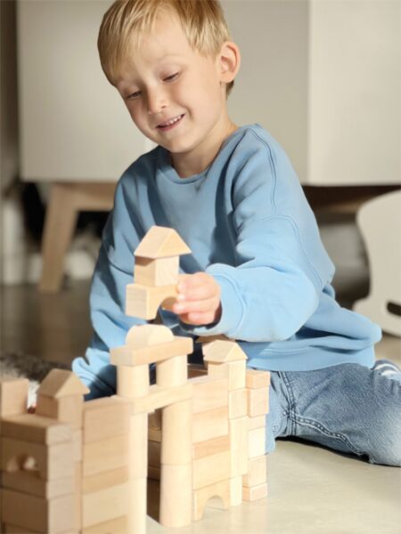 Small Foot Holzbausteine Natur 100er-Pack im Beutel | braun 2