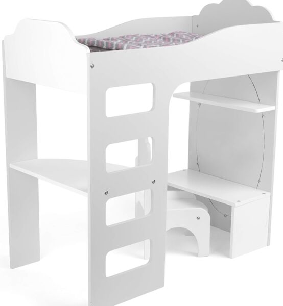 Small Foot lit mezzanine pour poupées | blanc, image 1 of 1