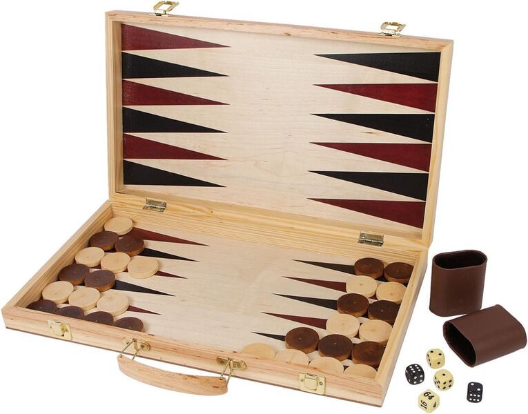 Small Foot Schach en Backgammon Koffer | bruin 2