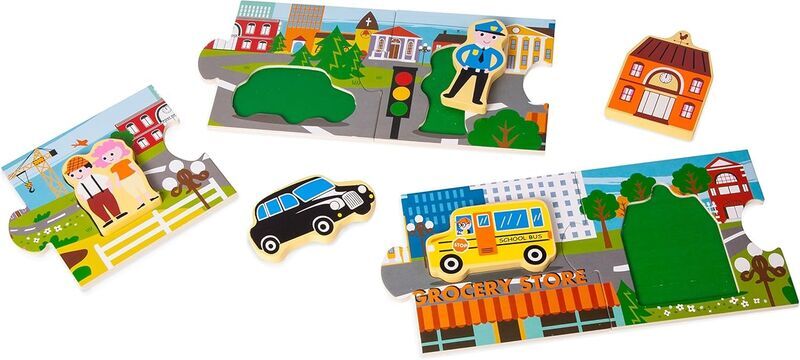 Small Foot Storypuzzle Stadt Holz | multicolore 2