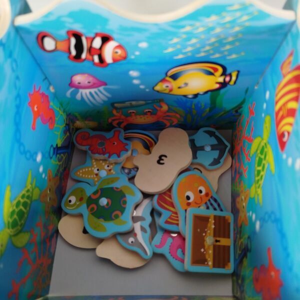 Small Foot, Tchibo Holz-Angelspiel & Hammer-Zirkelspiel | mehrfarbig 4