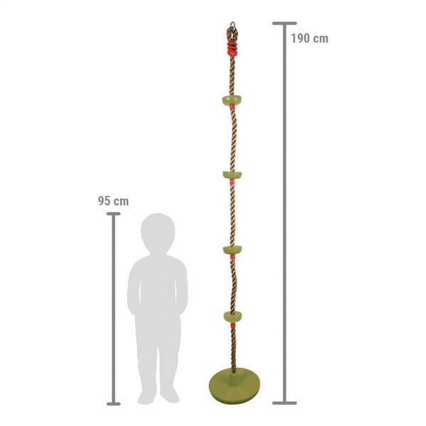 Small Foot Tellerschaukel mit Kletterseil | green 2