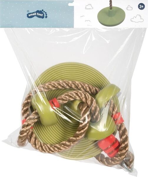 Small Foot Tellerschaukel mit Kletterseil | green 3