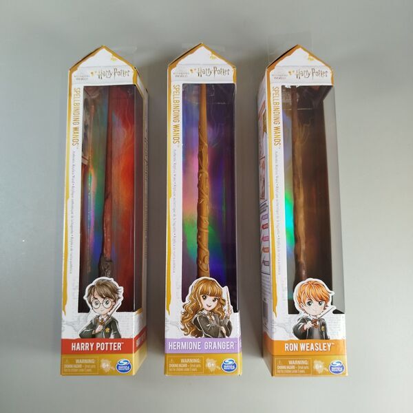 Spin Master Zauberstäbe 3er Set - Harry Potter, Hermine, Ron | mehrfarbig 1