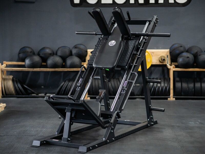 SQMIZE Elite Club LPH9i Beinpresse & Hackenschmidt-Station | schwarz 1