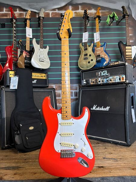 Squier SST-30 Stractocaster JV Series Fiesta Red Circa. 82-84 MIJ Guitar | Fiesta Red, image 1 of 5
