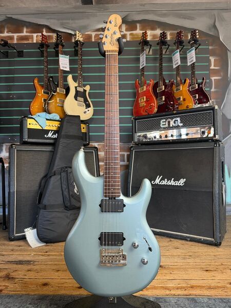 Sterling by Music Man LK100D Luke Blue Electric Guitar w/ Upgraded PU's | blue, image 1 of 5