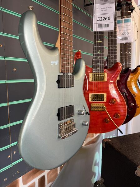 Sterling by Music Man LK100D Luke Blue Electric Guitar w/ Upgraded PU's | blue, image 2 of 5