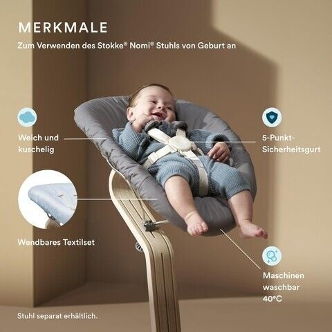 Stokke Nomi Newborn Set Hochstuhlaufsatz | hellblau 2