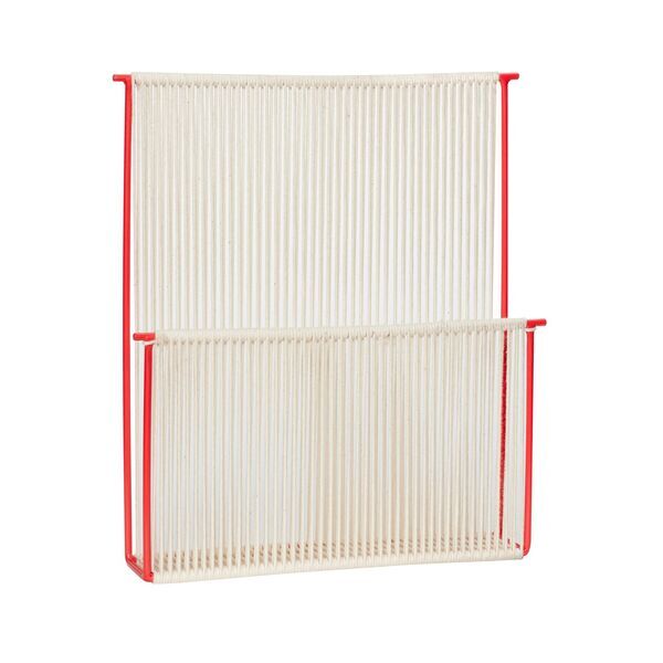 String Zeitschriftenhalter Wand Rot Weiß | red, image 1 of 1