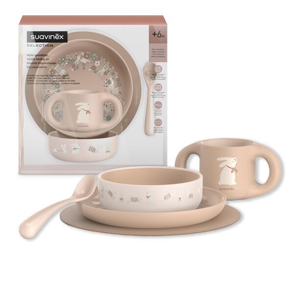 Suavinex Kindergeschirr set | pink, image 1 of 3