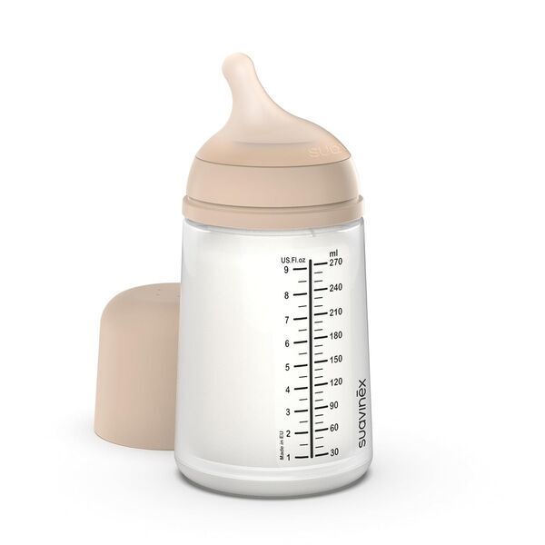 Suavinex Zero Zero Anti-Colic Babyflasche | beige/white 4