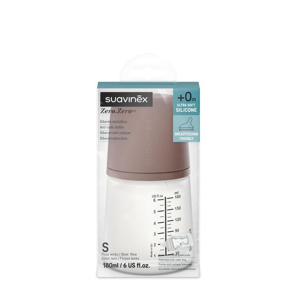Suavinex Zero Zero Babyflasche | 180 ml | multicolored 2