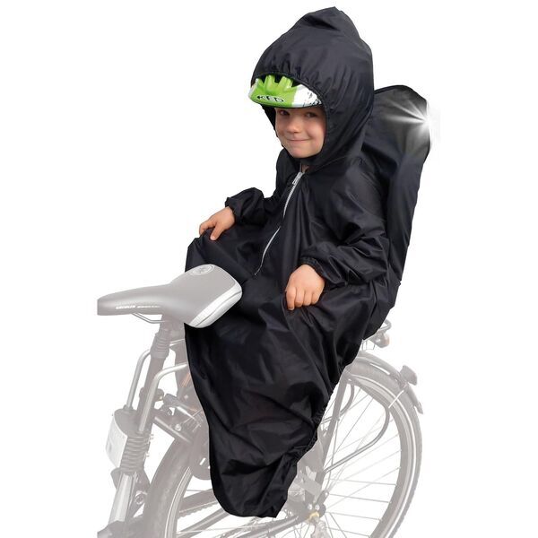 Capa para lluvia Sunnybaby para sillita de bicicleta | negro 1