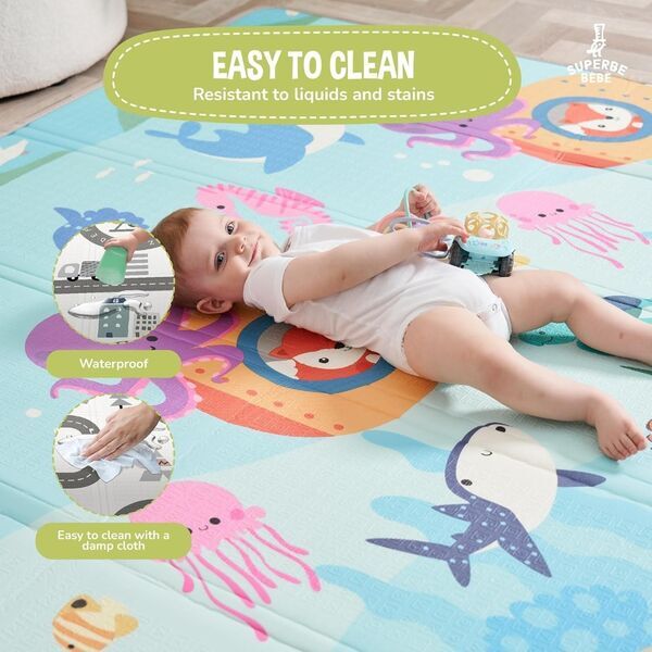 Superbe Bebe Baby Spielmatte | multicolored 2