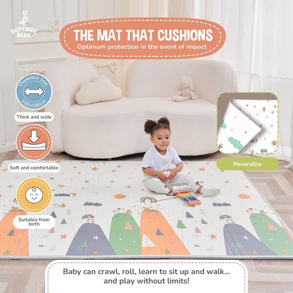 Superbe Bebe foldable play mat | multicolored, image 5 of 5