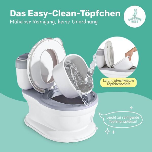 Superbe Bebe Baby Töpfchen mit Musik | grey 3