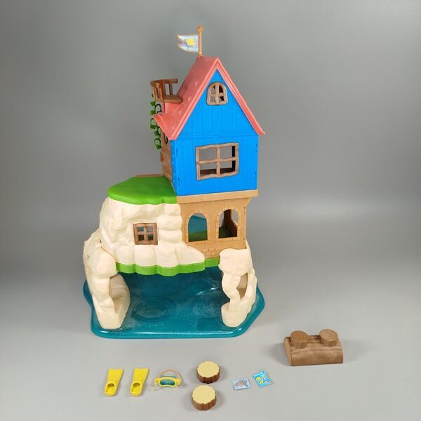 Sylvanian Families Set - Inselhaus 5229, Leuchtturm 5267, Kreuzer 5206 | mehrfarbig 5
