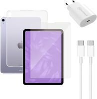 Snellader (20W), kabel (usb-c), tablet screenprotector & transparante tablethoes