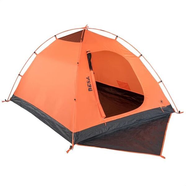 Tambu Zelt Besa | 2 - 3 Personen Dome Zelt | black/orange 1