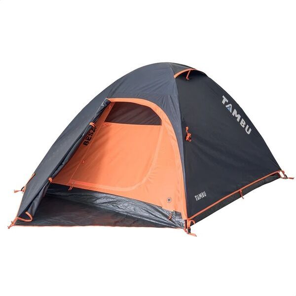 Tambu Zelt Besa | 2 - 3 Personen Dome Zelt | black/orange 2