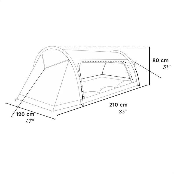 Tambu Zelt Robi | 1 Person Biwak Leichtgewicht | grey/yellow 2
