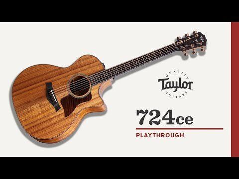 Taylor 724ce Hawaiian Koa Grand Auditorium Electro-Acoustic Guitar | Original, image 3 of 5