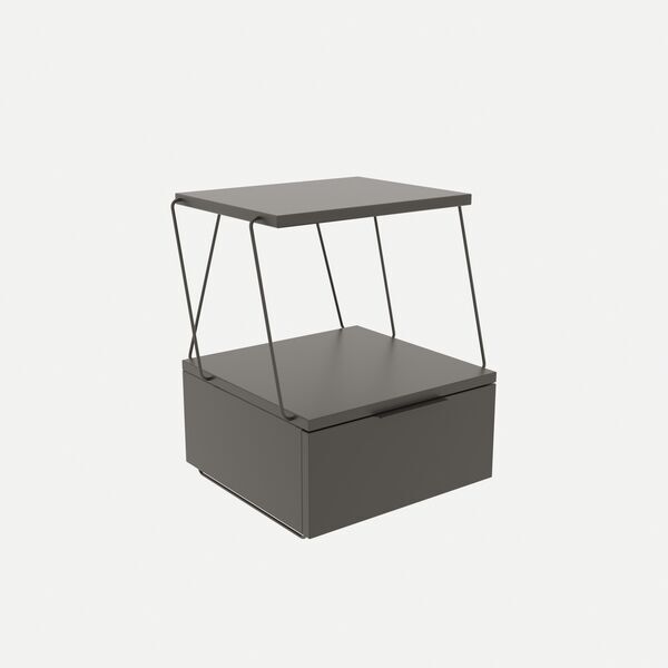 Tekoba nightstand wood veneer anthracite | anthracite, image 2 of 4