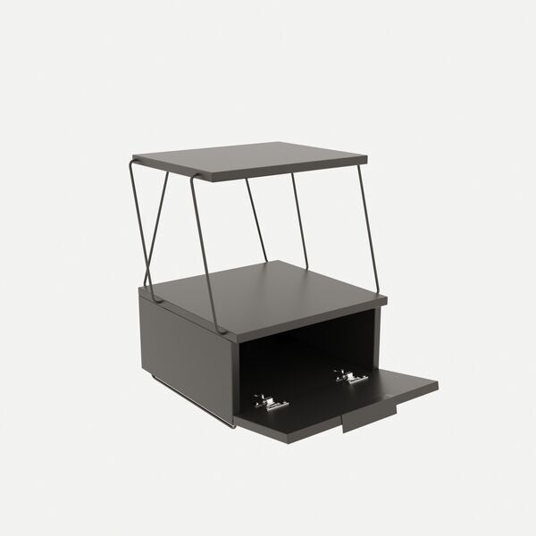 Tekoba nightstand wood veneer anthracite | anthracite, image 3 of 4