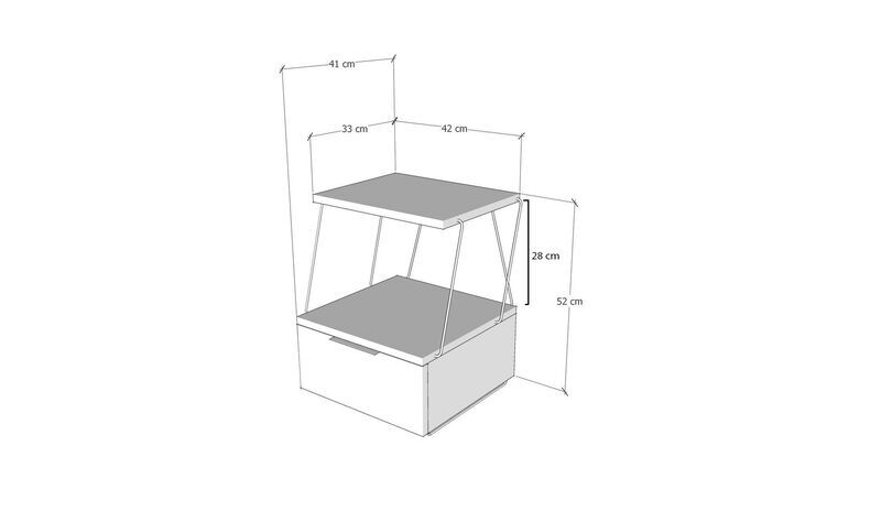 Tekoba nightstand wood veneer anthracite | anthracite, image 4 of 4