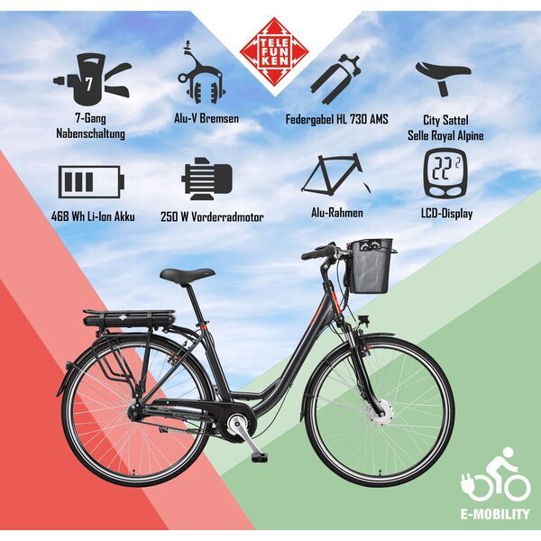 Telefunken RC657-S Multitalent | Tiefeinsteiger | grau | 28" | 49 cm | < 500 km 5