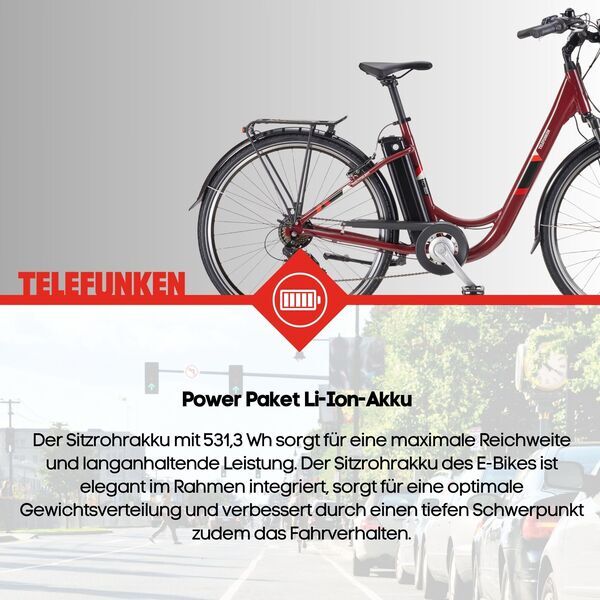 Telefunken RC822 Multitalent | Low Entry | red | 28" | 48 cm | < 500 km 4